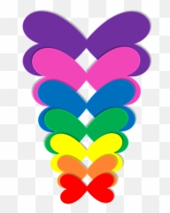 Arco Iris De - Rainbow Colors Heart Png,Arco Png