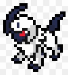 Pixilart - Absol By Marblerain25 Pokemon Absol Pixel Art Png,Absol Png