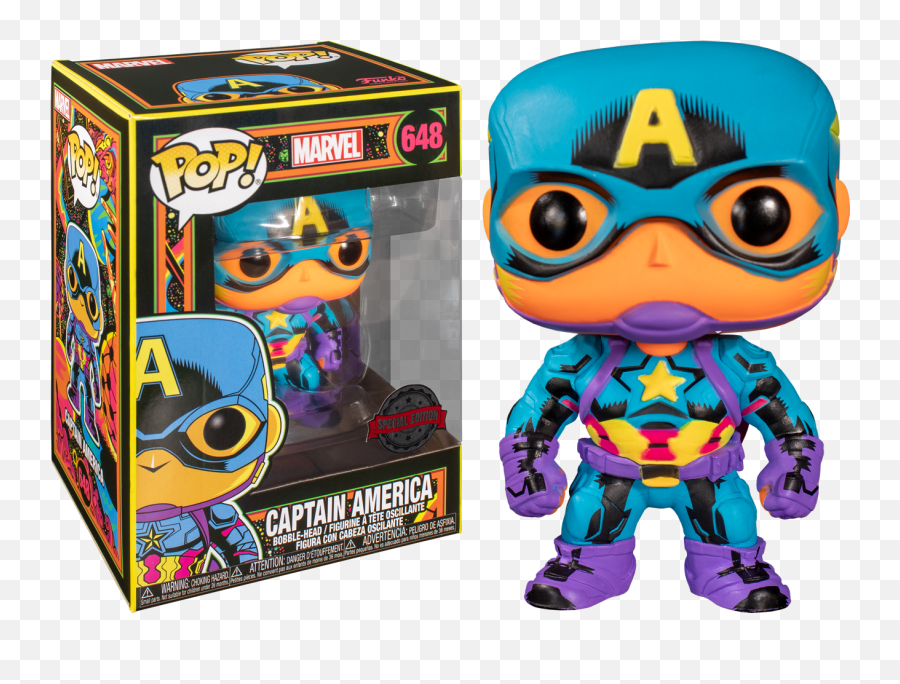 Mint Box Protector Funko Tv - Capitan America Black Light Png,Funko Pop Png