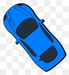 Blue Car - Transparent Icon Top View png
