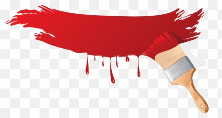 Red Paint Brush Transparent Png - With