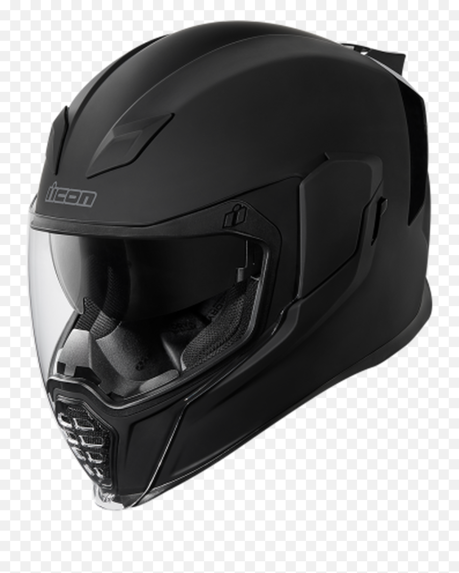 Airflite Icon Helmets - Icon Airflite Rubatone Full Face Helmet With Drop Down Sun Visor Matte Black Png,Icon Icon 1000 Axys Black