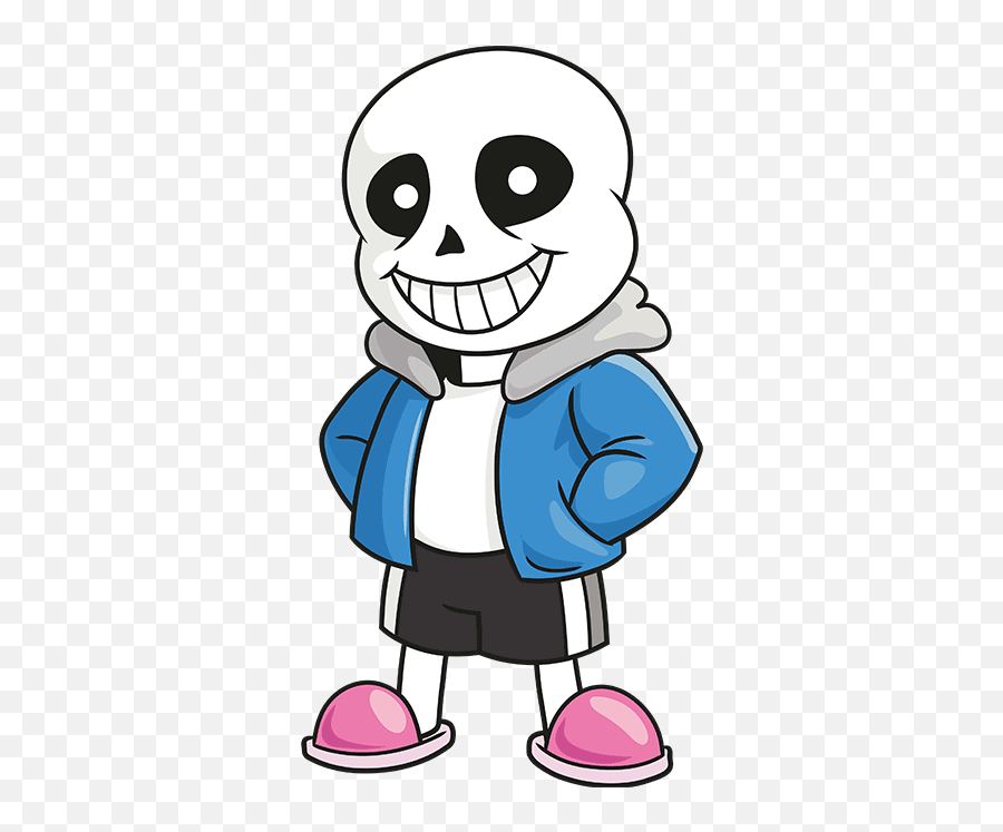 How To Draw Sans From Undertale - Really Easy Drawing Tutorial Draw Sans Step By Step Easy Png,Undertale Gaster Icon