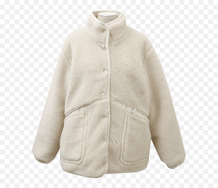 Stylenanda Long Sleeve Png Sherpa - lined Icon Cord Jacket