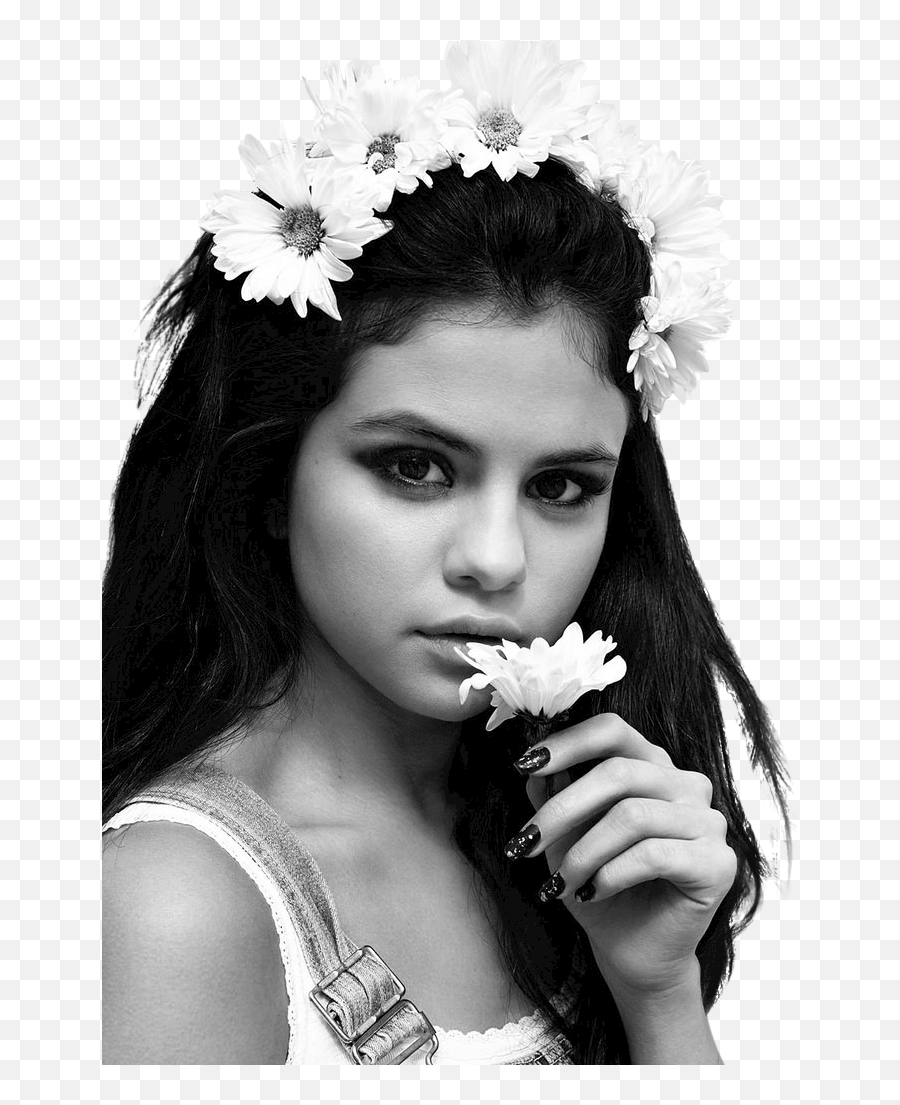 Selena Gomez And Flowers Image - Selena Gomez With Flower Png,Selena Png