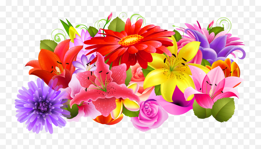 Floral Decor Png Clipart - Png Format Png Flowers Hd,Decor Png