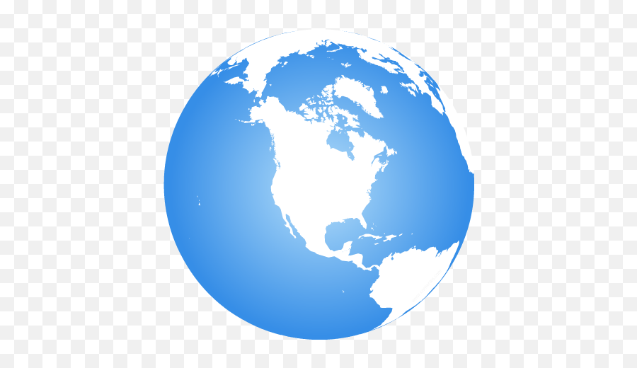 North America Centered Earth Globe - Globe North And South Pole Png,North America Png