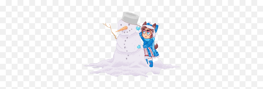 Snow Snowman Girl Girls Kid Kids Winter Christmas X - Cartoon Png,Transparent Snow Gif