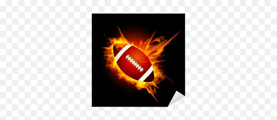Realistic American Football In The Fire Sticker U2022 Pixers We Live To Change - American Football Fire Png,Realistic Fire Png