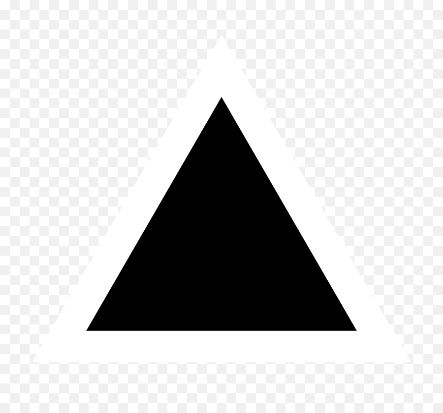 Fileblack Triangle With Thick White Bordersvg - Wikimedia Black Triangle White Background Png,White Border Transparent Background