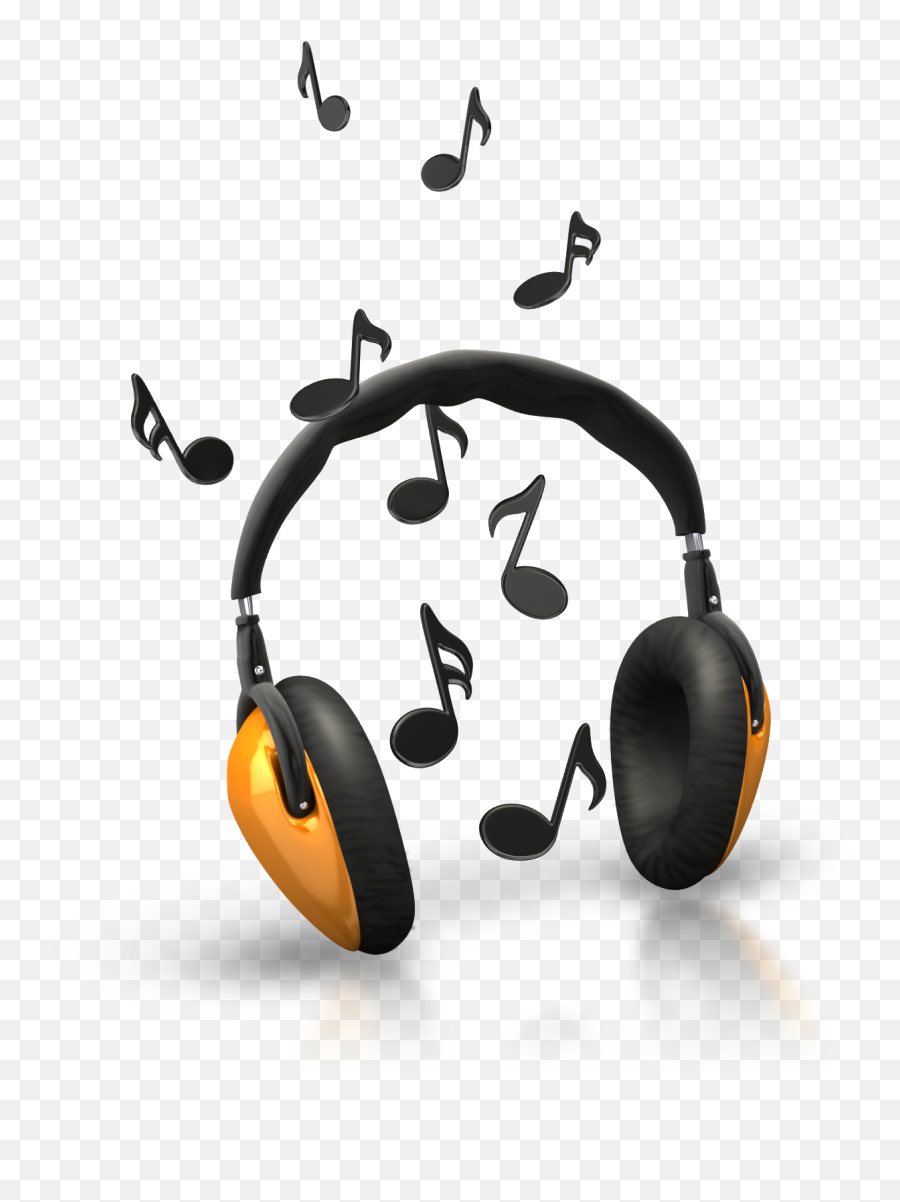 Headphones Clipart Music Note - Listening To Music Headphones Clipart Png,Music Notes With Transparent Background
