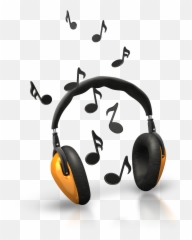 Headphones Clipart Music Note - Listening To Music Clipart png