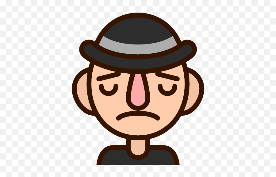 Emoji Emoticon Man Sad Smiley Upset Icon - Man With Hat Emojis Png,Sad Man Png