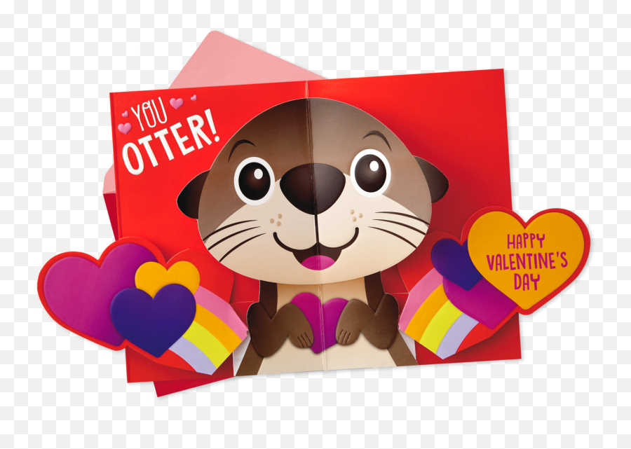 Valentine Png Images - Otter Hug Funny Pop Up Valentineu0027s Happy Valentines Otter,Valentine Png