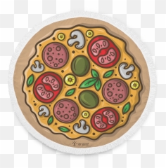 Pizza Beach Blanket - Circle Png,Picnic Blanket Png