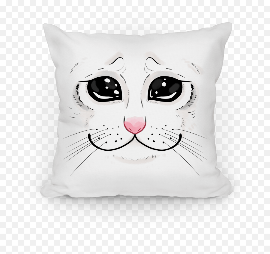 Crying Cat Face Pillows Lookhuman - Pillow Crying Png,Cat Face Png