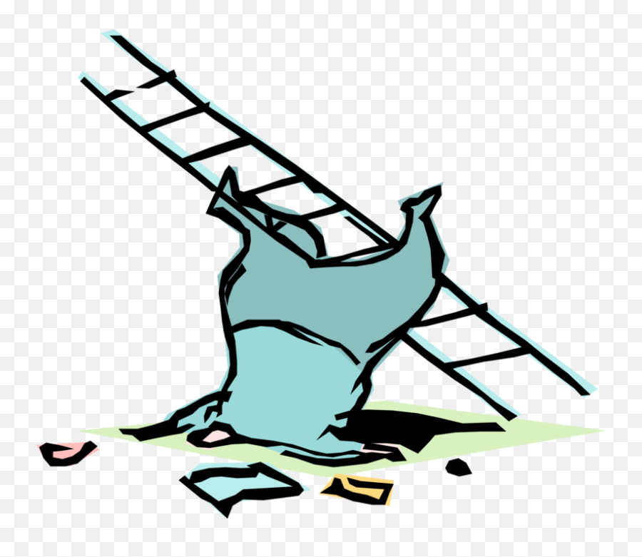 Download Vector Illustration Of Businessman Jumps Off Ladder - Objectives Slips Trips Falls Png,Person Falling Png