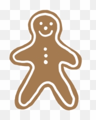 Gingerbread Woman Man - Transparent Christmas Tumblr Png