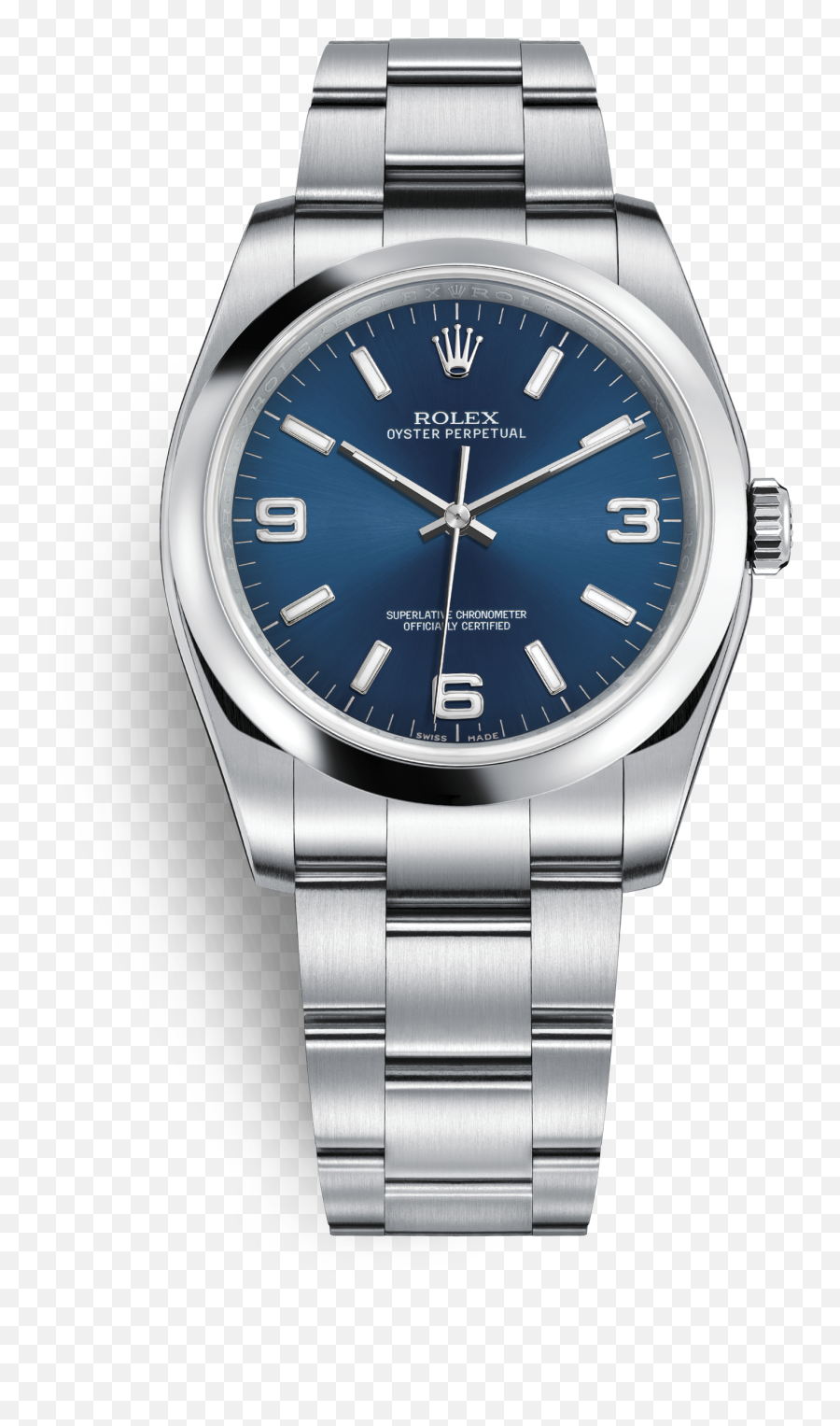 Download Hd Rolex Oyster Perpetual Watch Oystersteel Png - 36mm Rolex Oyster Perpetual,Rolex Logo Png