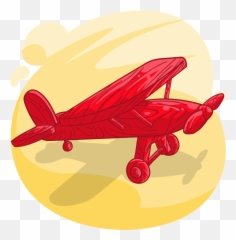 Download Red Plane - Monoplane Png,Biplane Png