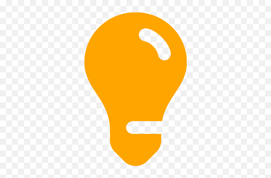 Orange Light Bulb 5 Icon - Lamp Png,Orange Light Png