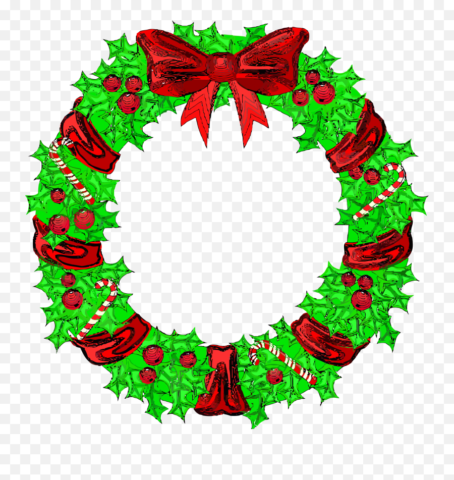 Christmas Circle Ribbon Clipart Png - Gingerbread House Wreaths Clipart,Ribbon Clipart Png