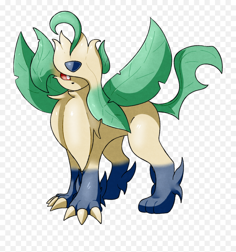 Absolleafeon Fusion Pokemon - Leafeon And Absol Fusion Png,Leafeon Png