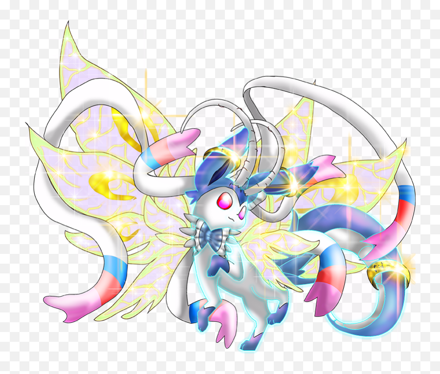 Pokemon 10698 Shiny - Megasylveondragon Megas Picture Eevee Evolutions In Sylveon Png,Sylveon Png