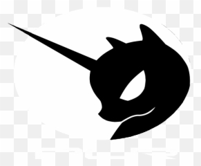 Evil Black Cartoon Unicorn Silhouette Tattoo Design - Nightmare Moon Silhouette png