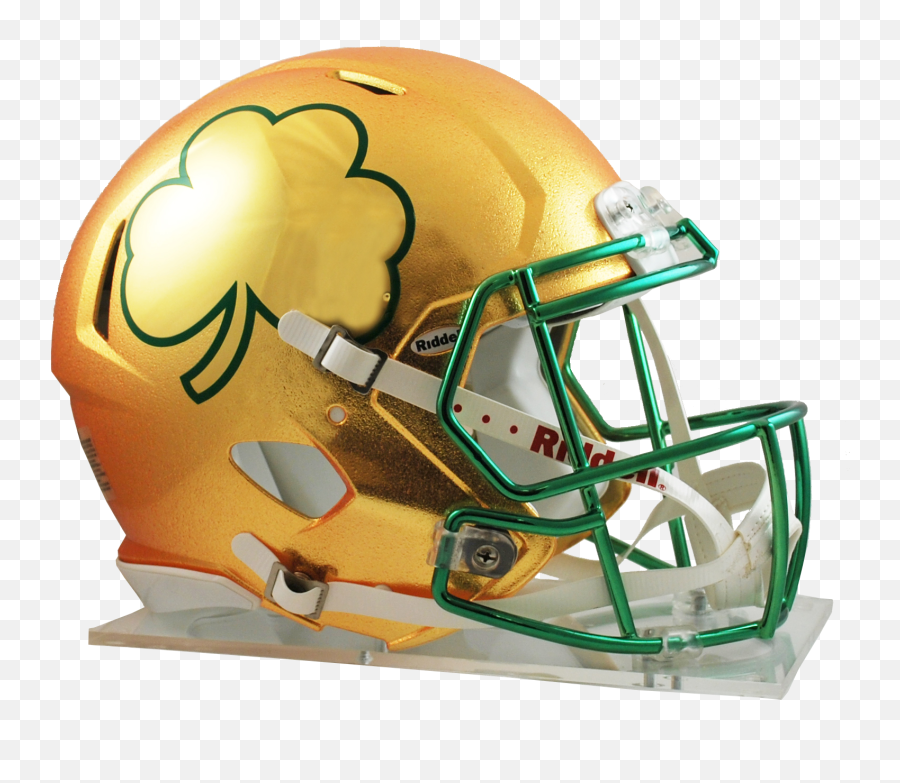 Football Helmets - Notre Dame Shamrock Helmet Png,Notre Dame Football Logo