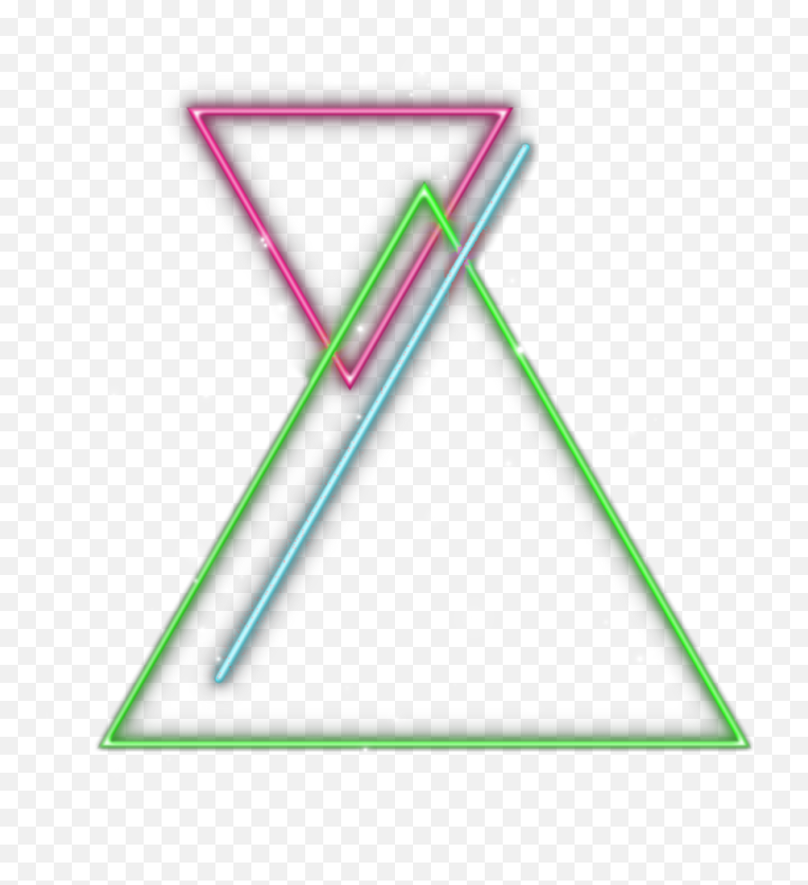Triangles Colors Green Pink Blue Spiral - Picsart Png Triangle Spiral Neon,Green Triangle Png