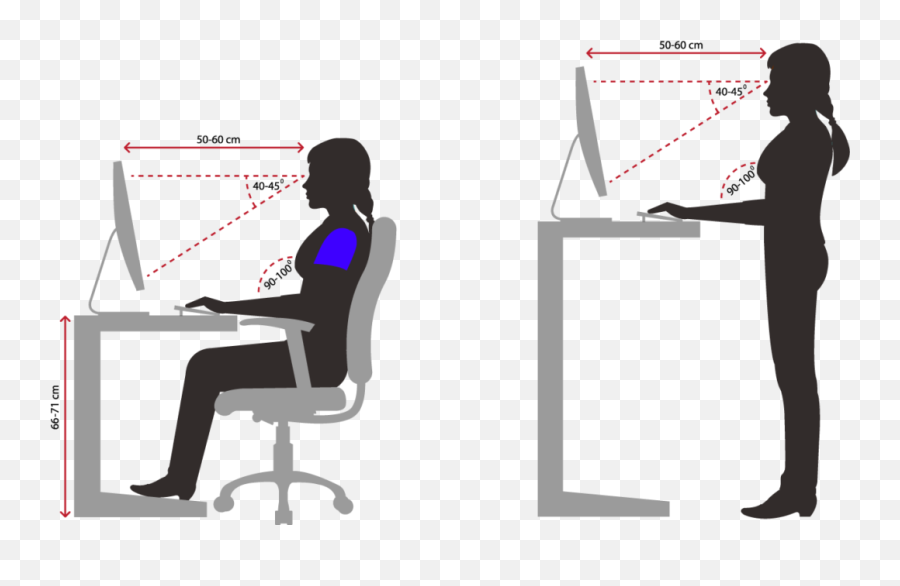 Igergonomics - Poor Posture When Sitting Png,Person Sitting In Chair Back View Png