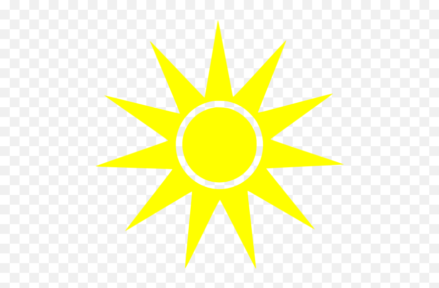 Yellow Sun 8 Icon - Free Yellow Sun Icons Yellow Sun Icon Png,Free Sun Icon