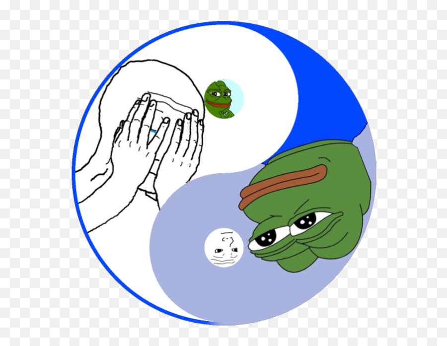 The Tao Of Pepe - Pepe The Frog And Feels Guy Clipart Full Meme Yin And Yang Png,Feelsbadman Png