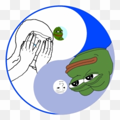 The Tao Of Pepe - Pepe The Frog And Feels Guy Clipart Full Meme Yin And Yang Png,Feelsbadman Png
