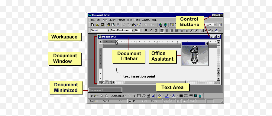 The Interface - Ms Word Window Control Buttons Png,Word Processor Icon