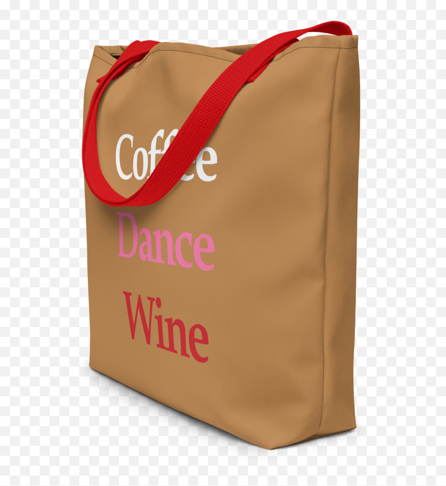 Llg Quote Coffee Dance Wine Tan Beach Tote Bag W 2nd Logo Inside Pocket U0026 Top Zipper Message Signature Red Or Black Handles U2014 Png Brown Paper Icon