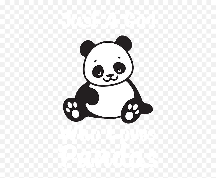Just A Girl Who Loves Pandas Panda Bear Lover Cute Gift Throw Pillow - Baby Panda Vector Png,Panda Bear Icon