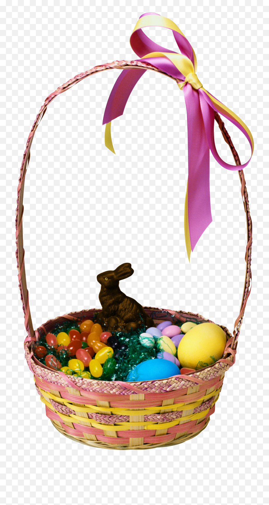 Easter Bunny Basket - Transparent Background Easter Basket Clipart Png,Easter Basket Transparent