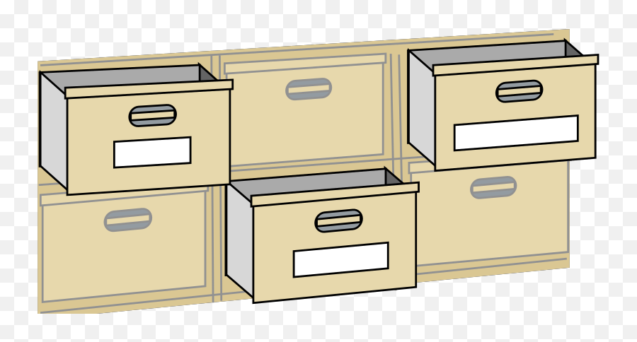 Furniture File Cabinet Drawers Png Svg Clip Art For Web - Cabinet Drawing Png,File Cabinet Icon Png