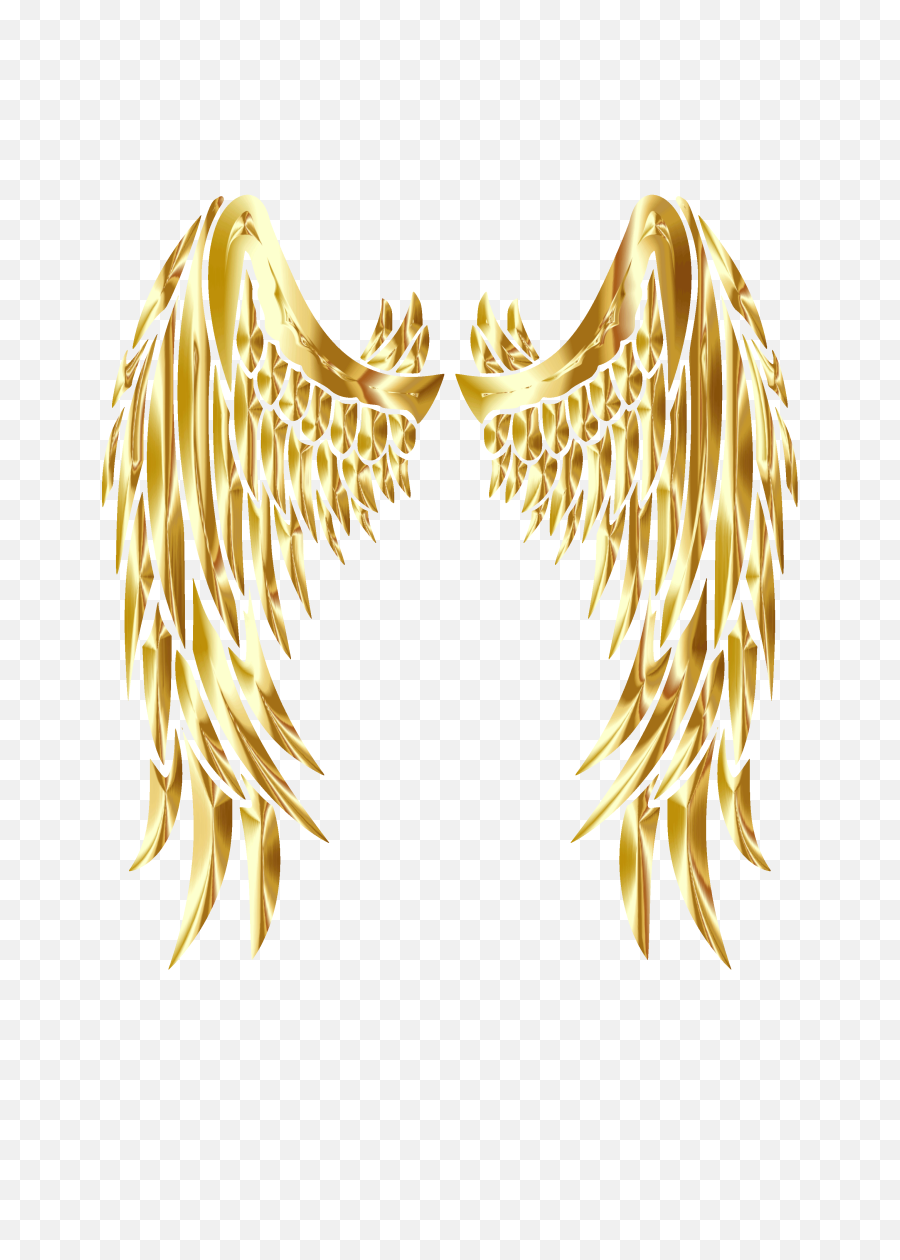Gold Angel Wings Logo Transparent Png Background