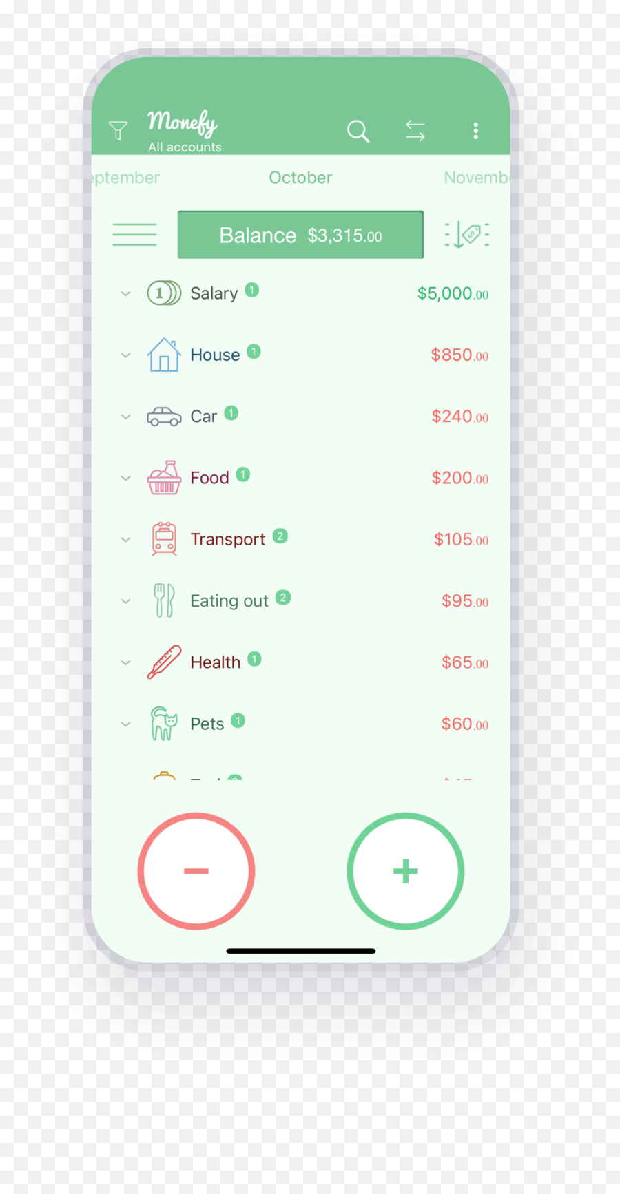 Monefy Handy Personal Finance Management Tool For Ios And Png Droid Pro Icon Glossary