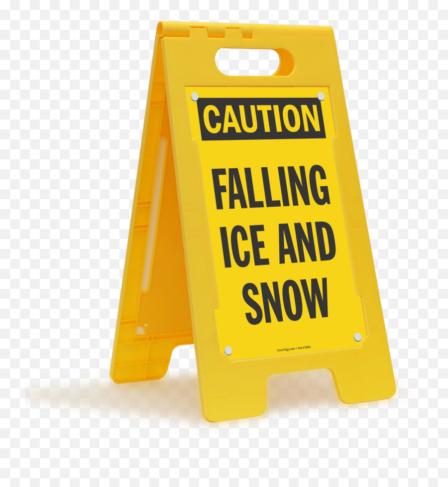 Caution Falling Ice And Snow Standing Floor Sign Sku Sf - 0215 Caution Floor Slippery Png,Snow Falling Png