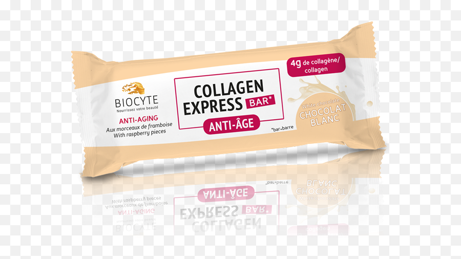 Bar Of Collagen Protein With White Chocolate Taste To Reduce - Biscuit Png,Wrinkles Png