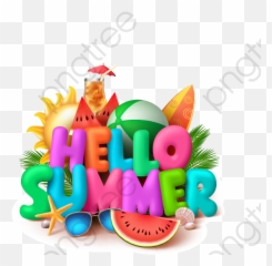 Hello Summer Clipart Transparent Cartoon - Jingfm Clip Art Png,Summer Clipart Png