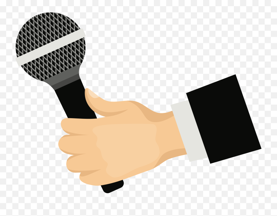 Download Free Png Mic In Hand - Dlpngcom Microphone With Hand Clipart,Microphone Png