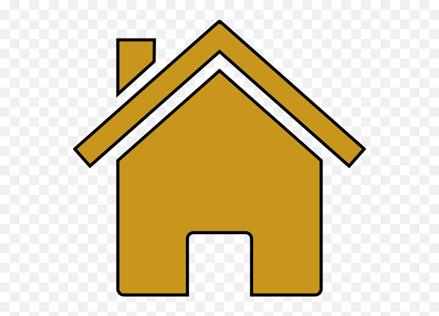 House Clipart Outline Image 635 - Yellow House Cartoon Png Transparent Png,House Outline Png