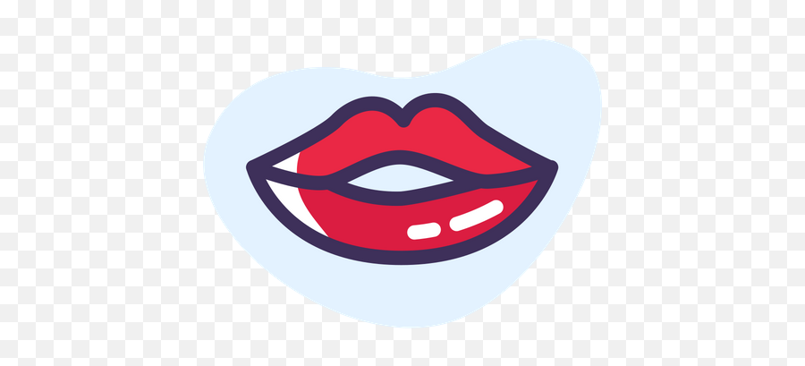 Red Lips Icon Of Colored Outline Style - Available In Svg Clip Art Png,Red Lipstick Png