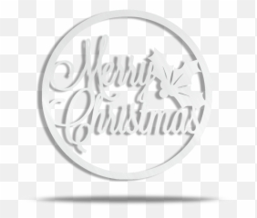 Merry Christmas Circle Steel Wall Sign U2013 Lakewood Metal - Calligraphy png