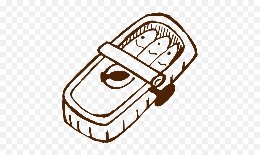 Camping Canned Sardines Hand Drawn Icon Png Drawing
